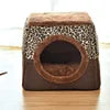 Factory Hot Sales Cat Cave Bed Yurt Cat House Warm Cotton Collapsible Pet Bed Deluxe Cat House