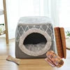 Factory Hot Sales Cat Cave Bed Yurt Cat House Warm Cotton Collapsible Pet Bed Deluxe Cat House