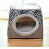 Factory Hot Sales Cat Cave Bed Yurt Cat House Warm Cotton Collapsible Pet Bed Deluxe Cat House