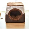 Factory Hot Sales Cat Cave Bed Yurt Cat House Warm Cotton Collapsible Pet Bed Deluxe Cat House
