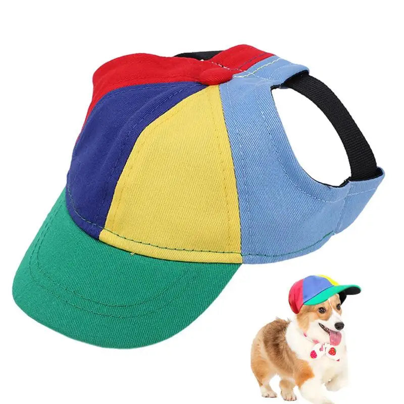 Dog Propeller Hat Pet Outdoor Sports Hats With Ear Holes Dog Hat Rainbow Helicopter Top Hat For Small Puppy Cats Pets Supplies