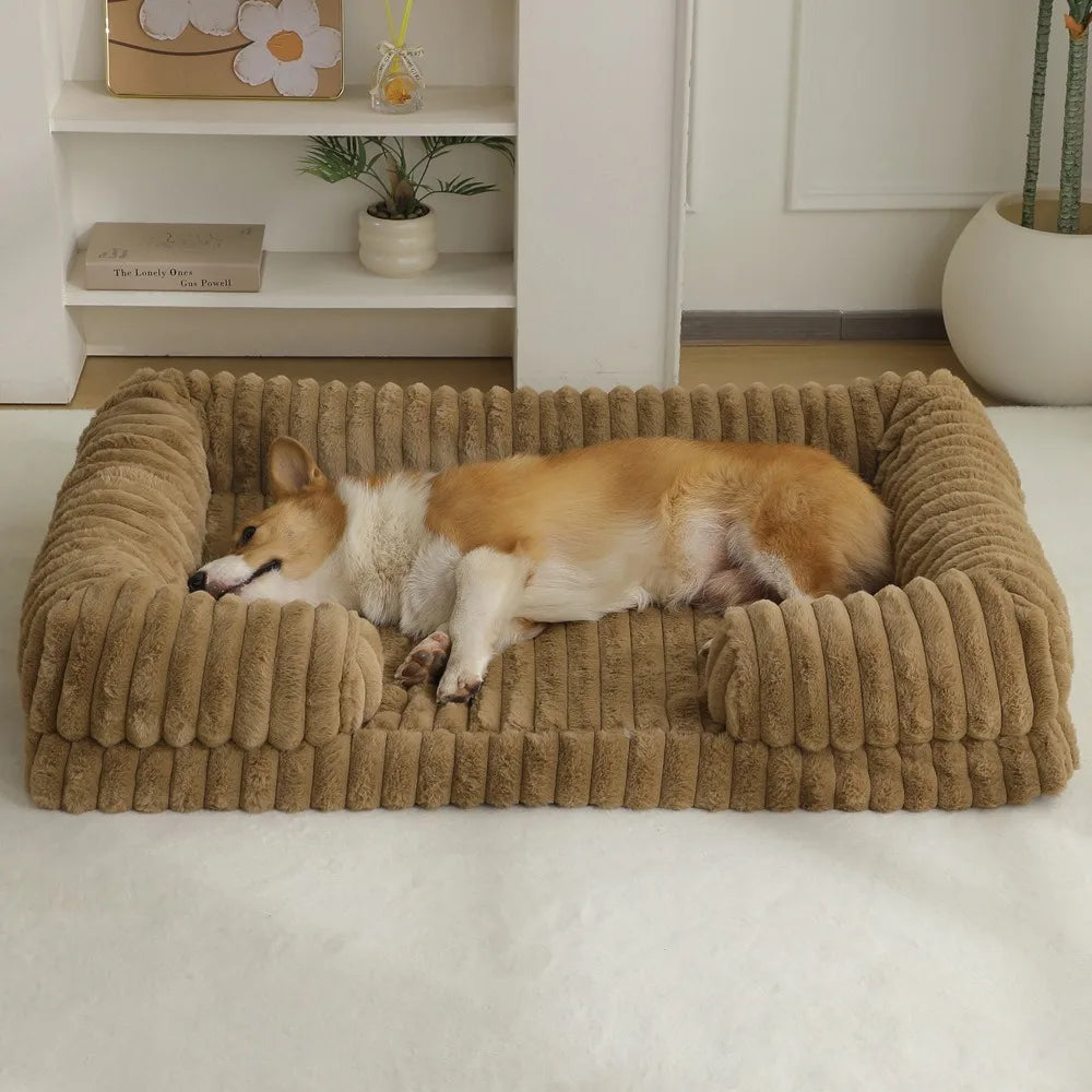 Winter Warm Large Dog Pet Bed Enclosed Cat Nest Soft Pet Mat Dog Pad Cat Bed