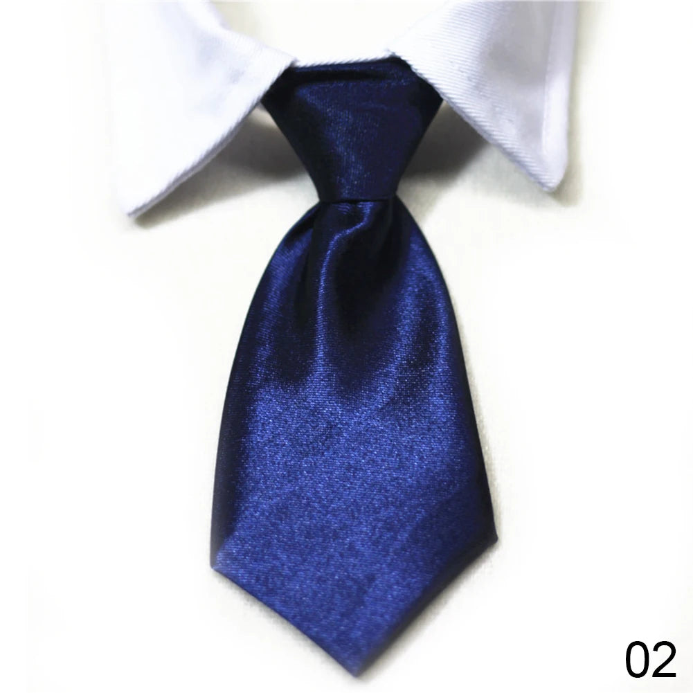 Dog Cat Striped Bow Tie Animal Striped Bowtie Collar Pet Adjustable Neck Tie White Collar Dog Necktie For Party Wedding Tie