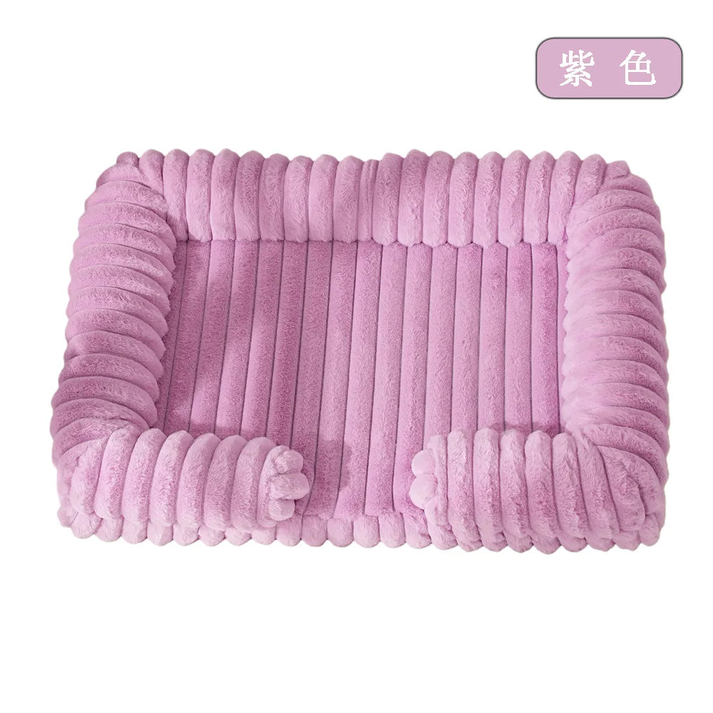 Winter Warm Large Dog Pet Bed Enclosed Cat Nest Soft Pet Mat Dog Pad Cat Bed