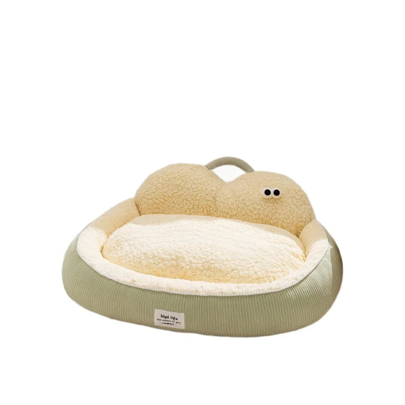 Cat Bed, All-Season Universal Dog Bed Dog Bed Warm Sleeping Pad for Autumn and Winter, Neck Guard, Mountain Support Dog Bed Pet