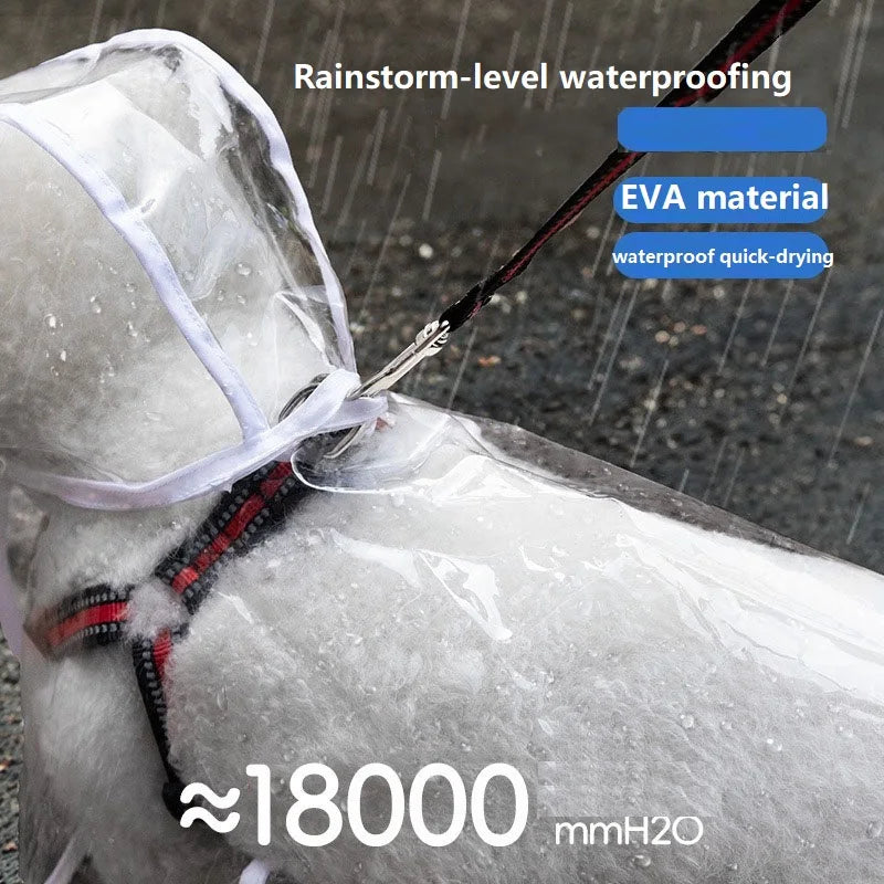 Puppy Raincoat Waterproof Pet Rain Small Medium Dogs Cats Jumpsuit Chihuahua Teddy Hooded Pug Rain Poncho Rainwear GYY01