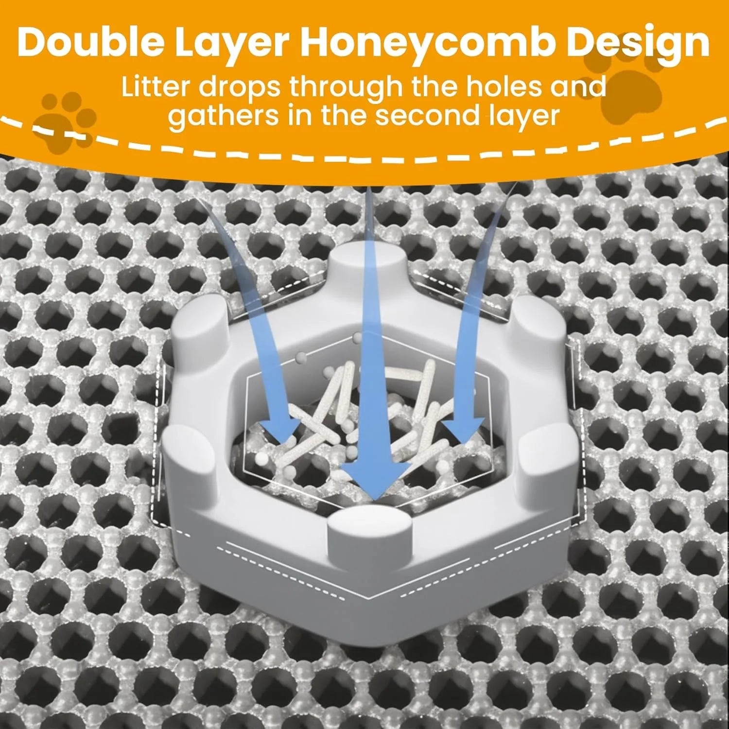 45x60CM Cat Litter Mat Large Size Waterproof Pet Toilet Cat Litter Trapping Mat Non Slip Double Layer Cat Litter Box Pad