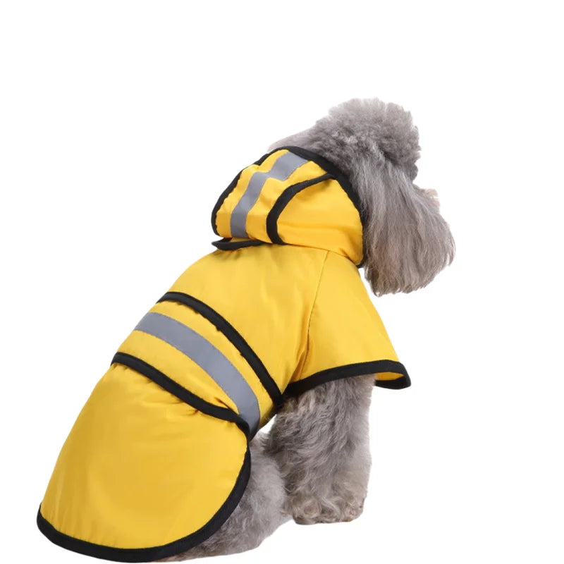 Waterproof Reflective Dog Raincoat - Full-Cover 4 Legs Windproof Gear for Small Dogs, Adjustable for Bichon Poodle