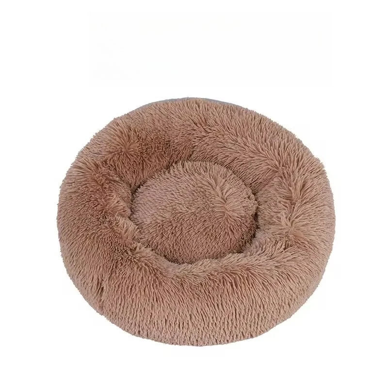 Cozy Winter Pet Bed! Plush Round Nest for Cats/Dogs, Detachable & Washable, Home Decoration Fit