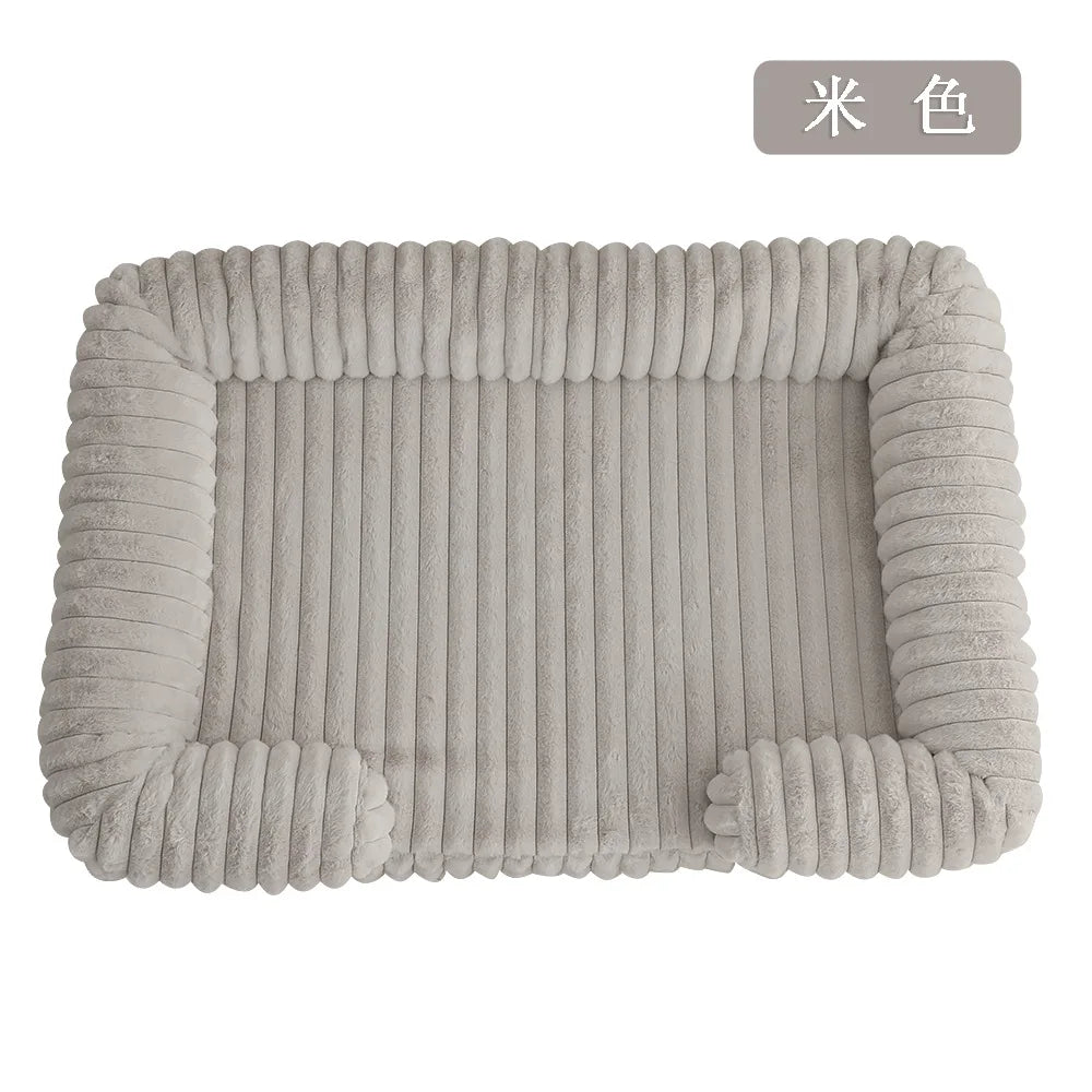 Winter Warm Large Dog Pet Bed Enclosed Cat Nest Soft Pet Mat Dog Pad Cat Bed