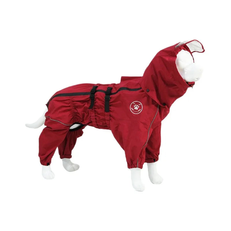 Jacket Pet Raincoat Medium Large Dog Golden Retriever Samoyed Costume Alaskan Waterproof Four-Legged Dog Hood