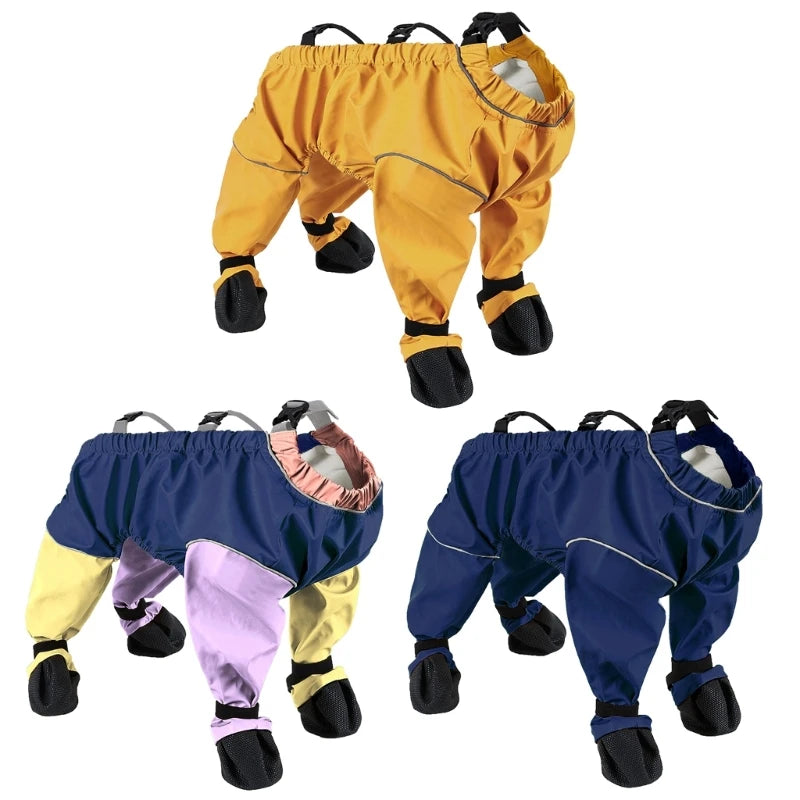 Breathable Pet Pants with Foot Cover Antislip and Dirt Resistant Dog Trousers with Foot Cover Indoor and Outdoor Use