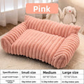 Soft Striped Pet Bed for Small Medium Dogs Cats Comfortable Plush Puppy Bed Winter Warm Cat Bed Sofa Removable Washable Cat Nest