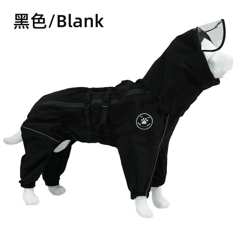 Jacket Pet Raincoat Medium Large Dog Golden Retriever Samoyed Costume Alaskan Waterproof Four-Legged Dog Hood