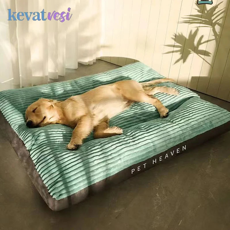 Corduroy Pet Dog Bed Winter Warm Dog Sleeping Mat Detachable Puppy Bed Soft Pet Mat for Small Medium Large Dogs Dog Accessories