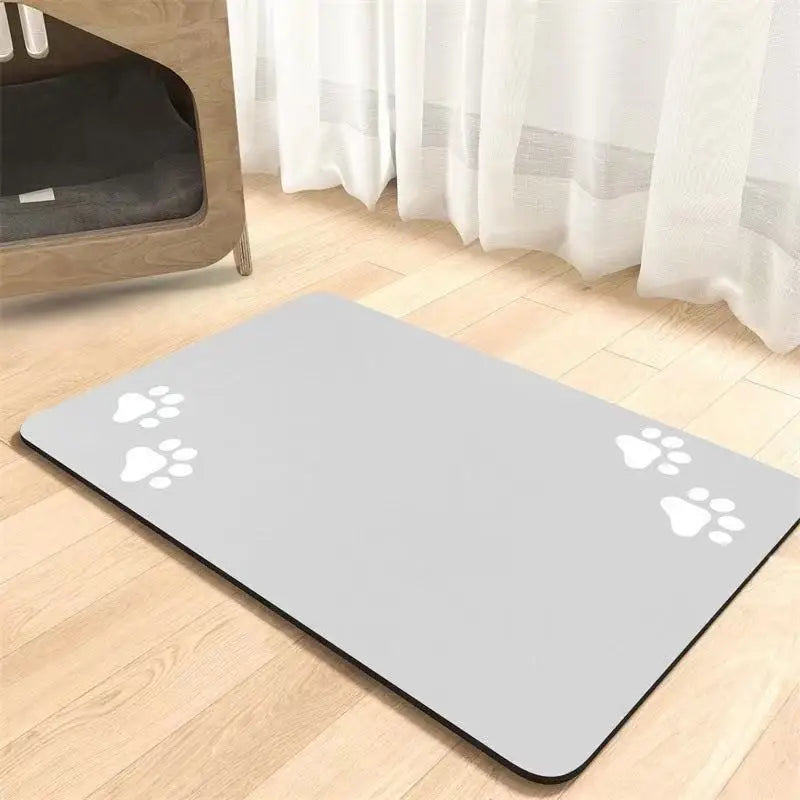 Winter Feeding Mat-Absorbent Pet Placemat for Food and Water Bowl with Waterproof Rubber Backing Quick Dry Water Mat for Dog Cat