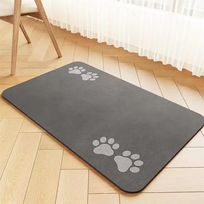 Winter Feeding Mat-Absorbent Pet Placemat for Food and Water Bowl with Waterproof Rubber Backing Quick Dry Water Mat for Dog Cat