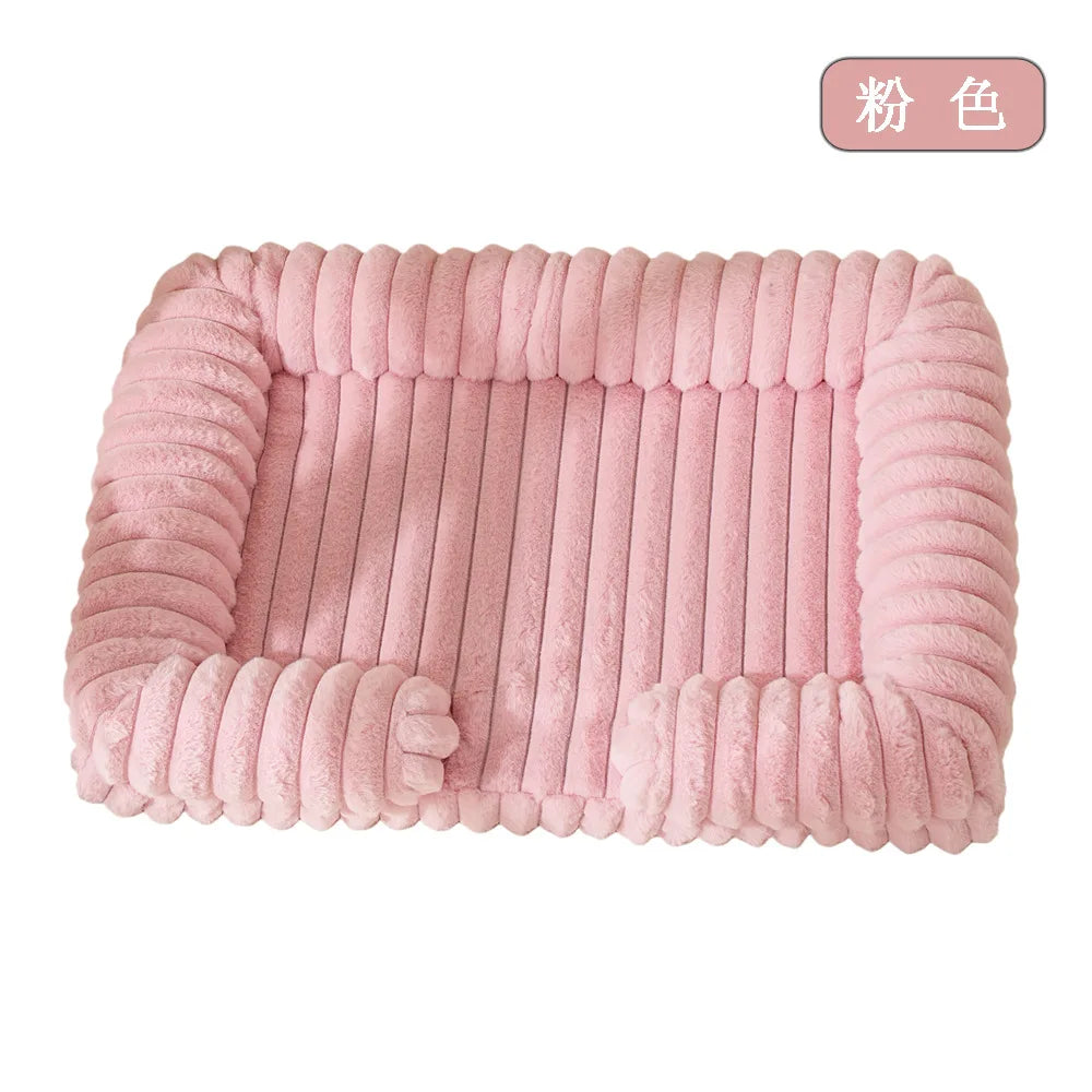 Winter Warm Large Dog Pet Bed Enclosed Cat Nest Soft Pet Mat Dog Pad Cat Bed