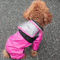 Pet Dog Raincoat Transparent Hooded Jumpsuit Dogs Waterproof Coat Water Resistant Clothes for Dogs Cats Jacket Pet Supplies