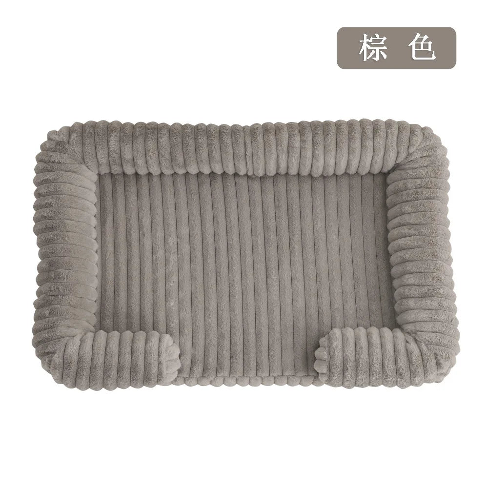 Winter Warm Large Dog Pet Bed Enclosed Cat Nest Soft Pet Mat Dog Pad Cat Bed