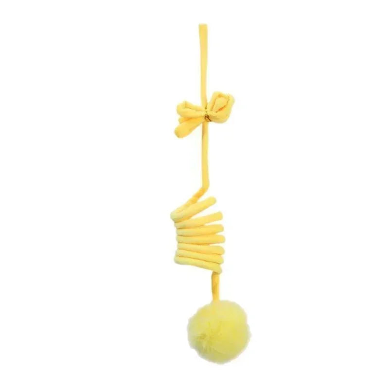 Pet Toy Interactive Cat Toys Funny Cat Stick Spring Rope Ball Plush Toy Interactive Play Training Toys Cats Supplies
