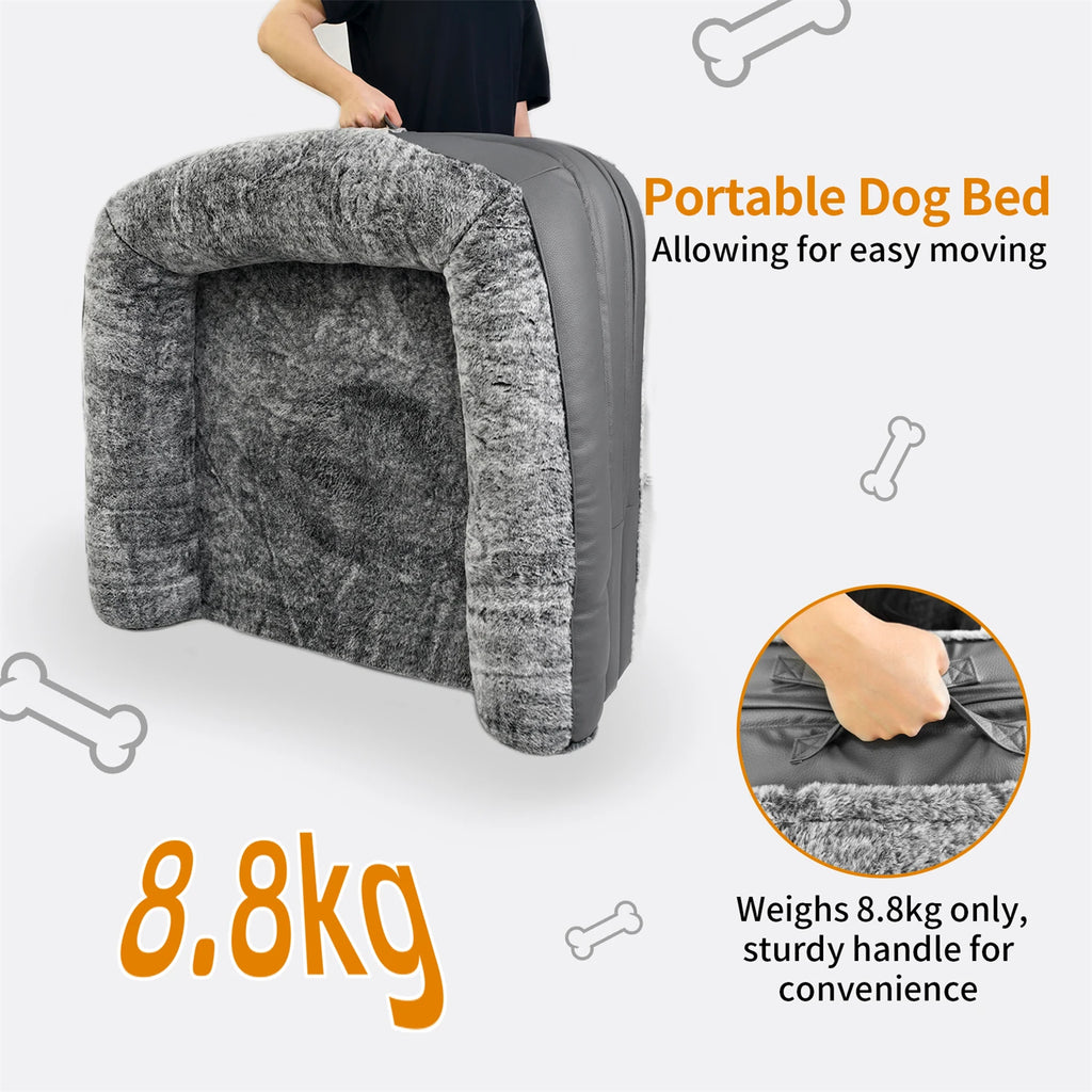 180cm Long Human Size Dog Bed for Adults and Pets to Nap Foldable Calming Pet Bed Plush Cover Orthopedic Sponge Base