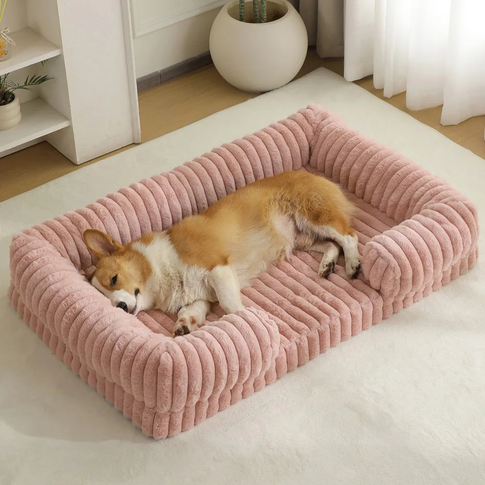 Winter Warm Large Dog Pet Bed Enclosed Cat Nest Soft Pet Mat Dog Pad Cat Bed