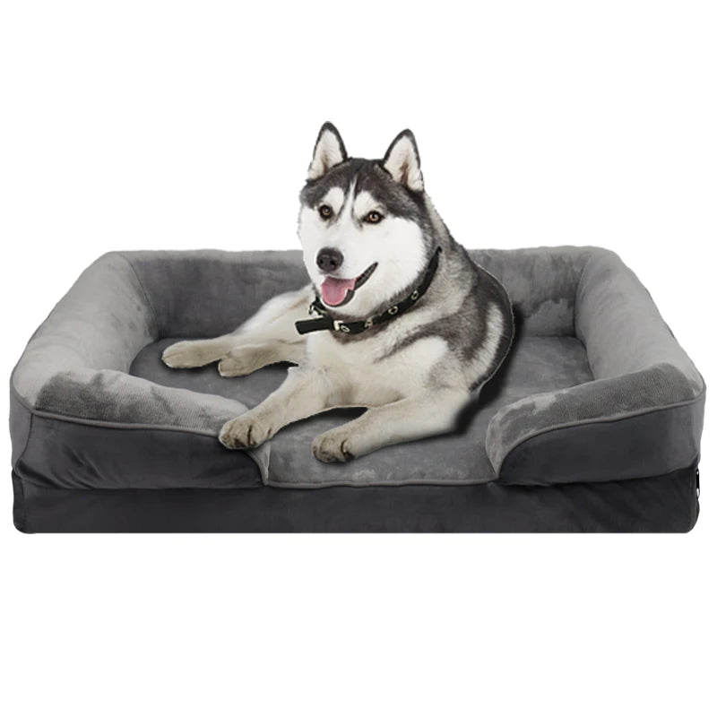 Extra large orthopedic dog bed washable sofa bed, support foam pet sofa bed, removable pet dog sofa and dog bed for all seasons