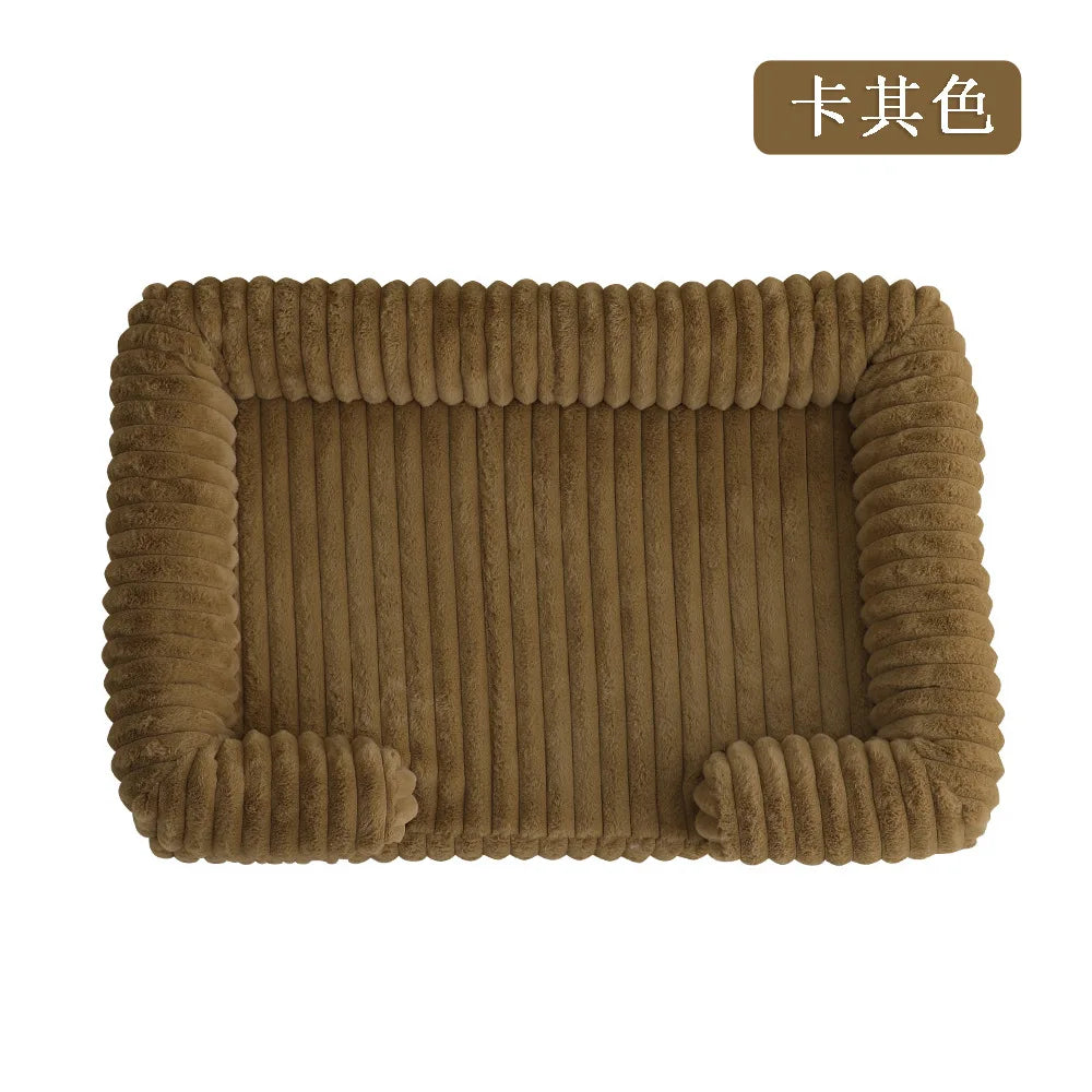 Winter Warm Large Dog Pet Bed Enclosed Cat Nest Soft Pet Mat Dog Pad Cat Bed