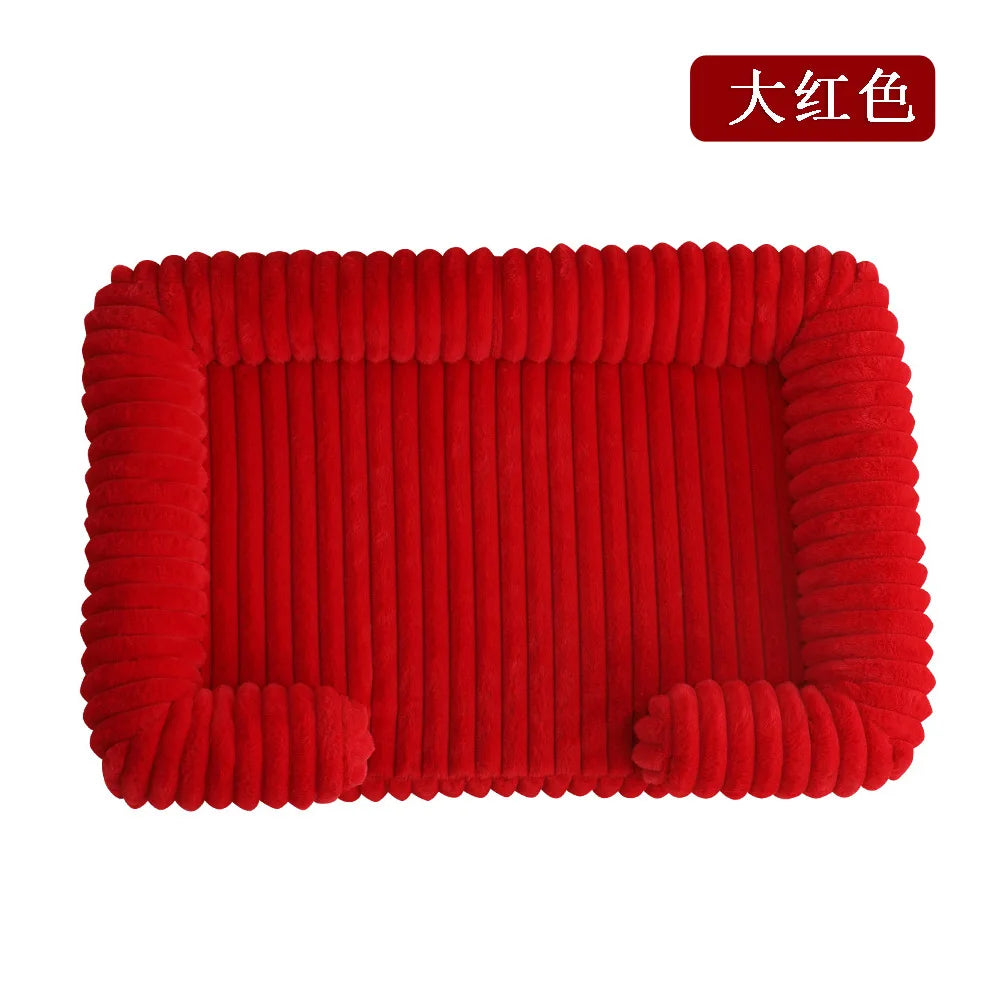 Winter Warm Large Dog Pet Bed Enclosed Cat Nest Soft Pet Mat Dog Pad Cat Bed