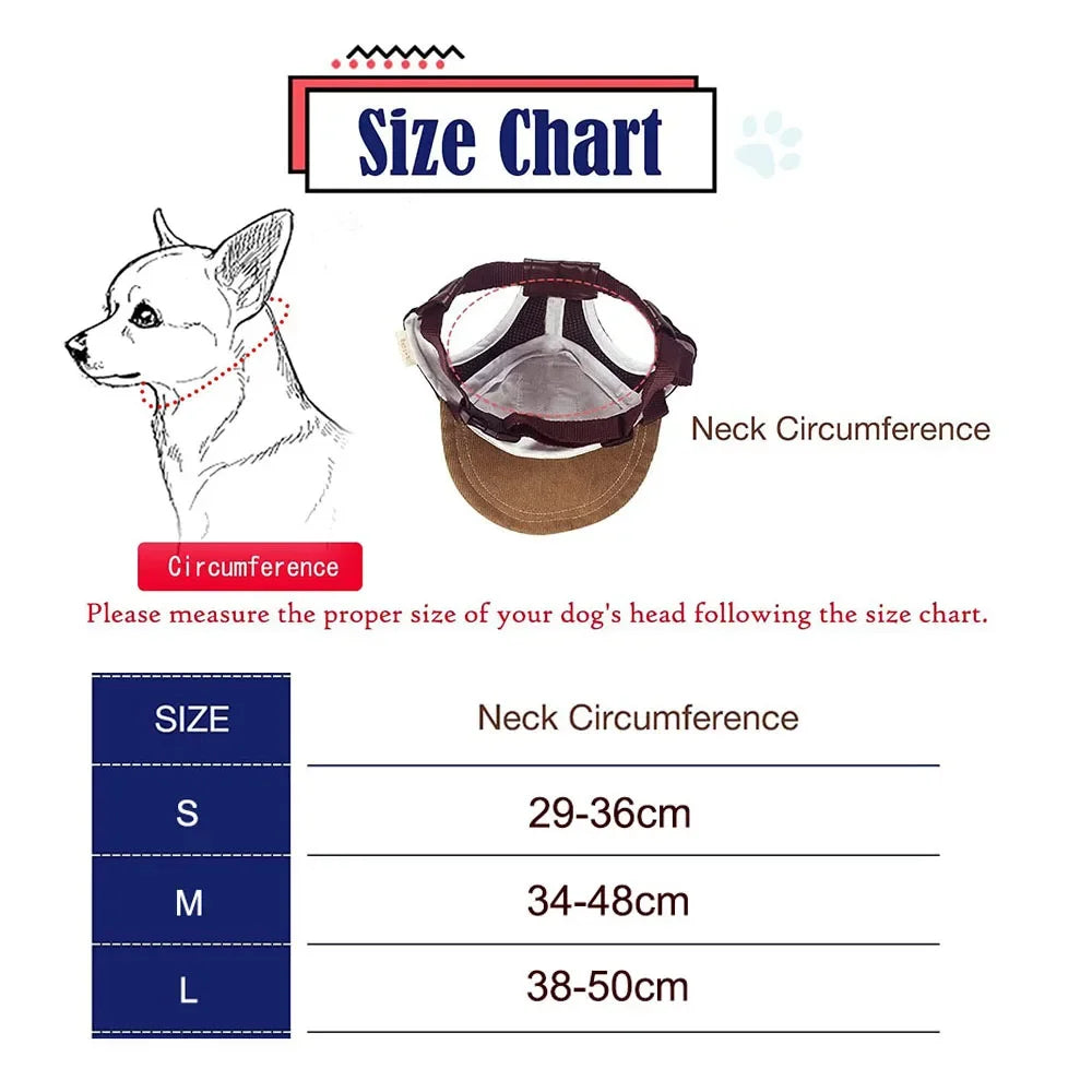Outdoor Sports Hat with Ear Holes Pet Hat for Small Large Dogs Dog Accessories Adjustable Sunscreen Dog Hat Baseball Cap