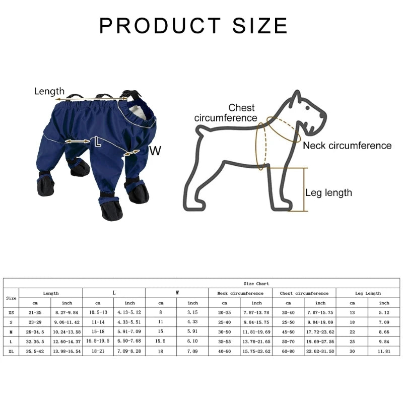 Breathable Pet Pants with Foot Cover Antislip and Dirt Resistant Dog Trousers with Foot Cover Indoor and Outdoor Use